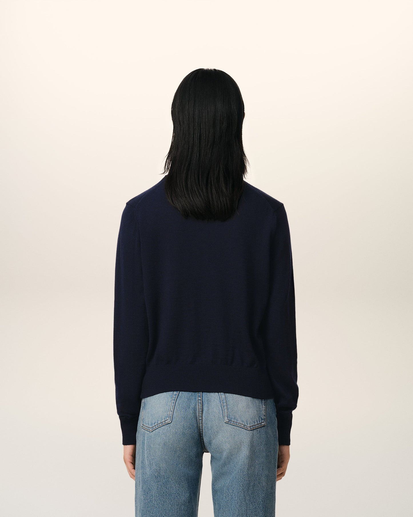 Pull col rond en laine