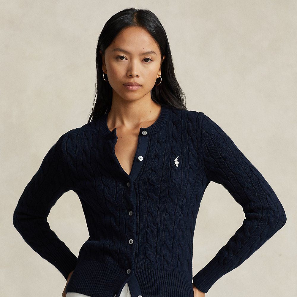 Cardigan torsadé en coton