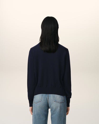 Pull col rond en laine