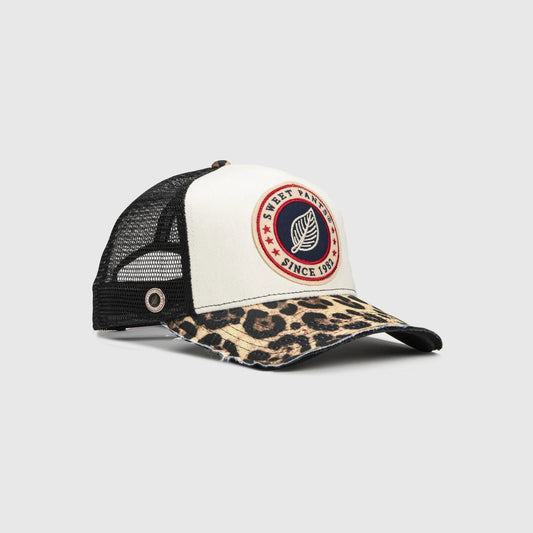Casquette Home Run Print Leo Off White