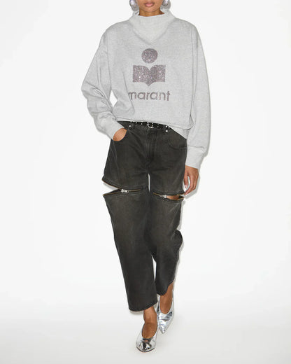 Sweatshirt Moby Femme Gris-Argenté